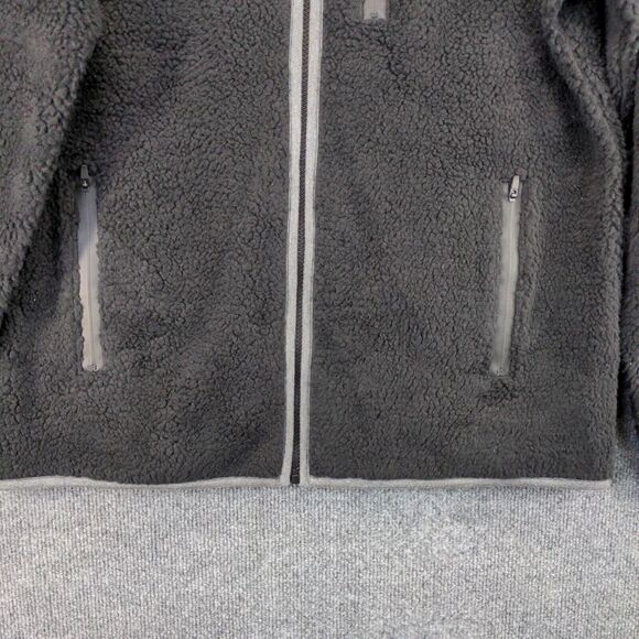 01.Algo Performance Fleece Jacket Mens Size L Black Zipped Pockets Logo - Picture 8 of 12